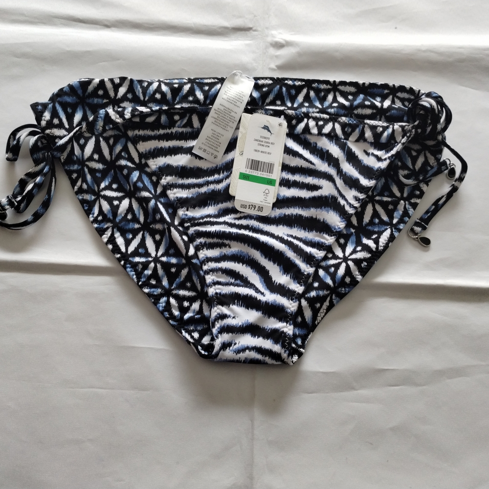 Tommy Bahama Black and White Geometric Bikini